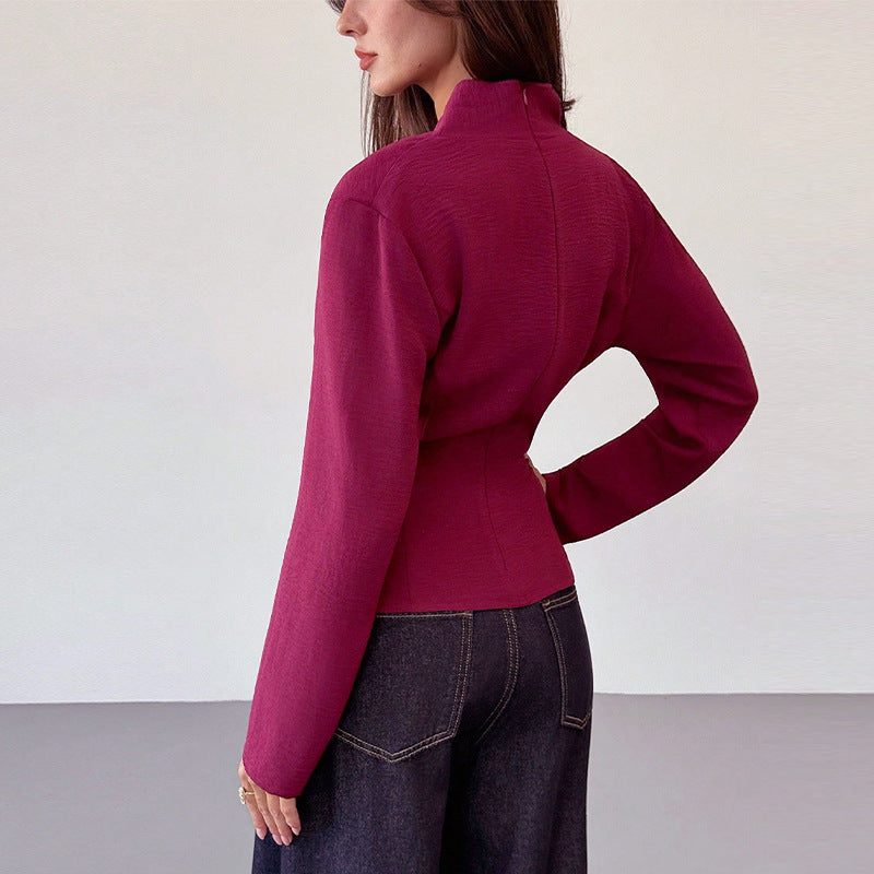 Damen Wickeloberteil Asymmetrischer Saum Eveloria