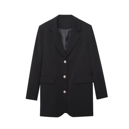 Damen Oversized Blazer Strukturiertes Gewebe Eveloria