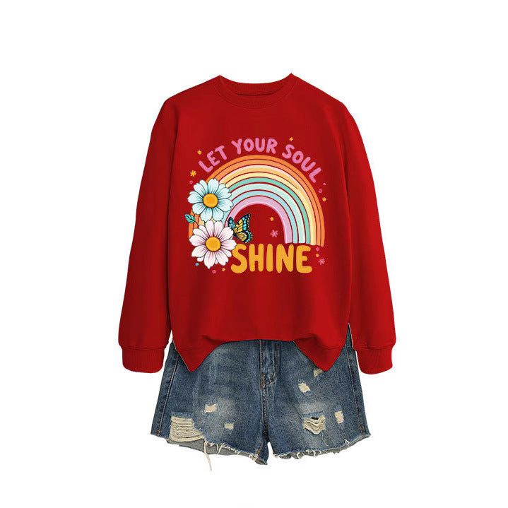 Damen Sweatshirt Bunt Florales Grafikdesign Eveloria - Eveloria