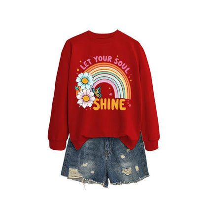 Damen Sweatshirt Bunt Florales Grafikdesign Eveloria - Eveloria