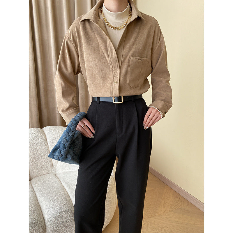 Eveloria Damen Karo Bluse Klassischer Schnitt