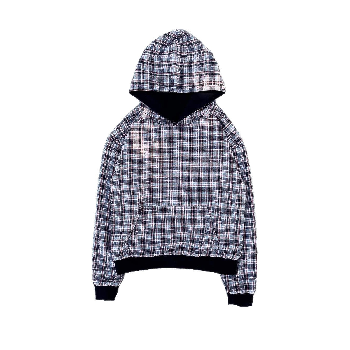 Damen Kapuzenpullover Karomuster Bequem Eveloria