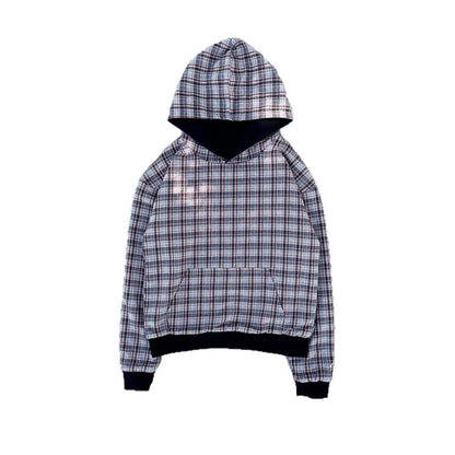 Damen Kapuzenpullover Karomuster Bequem Eveloria