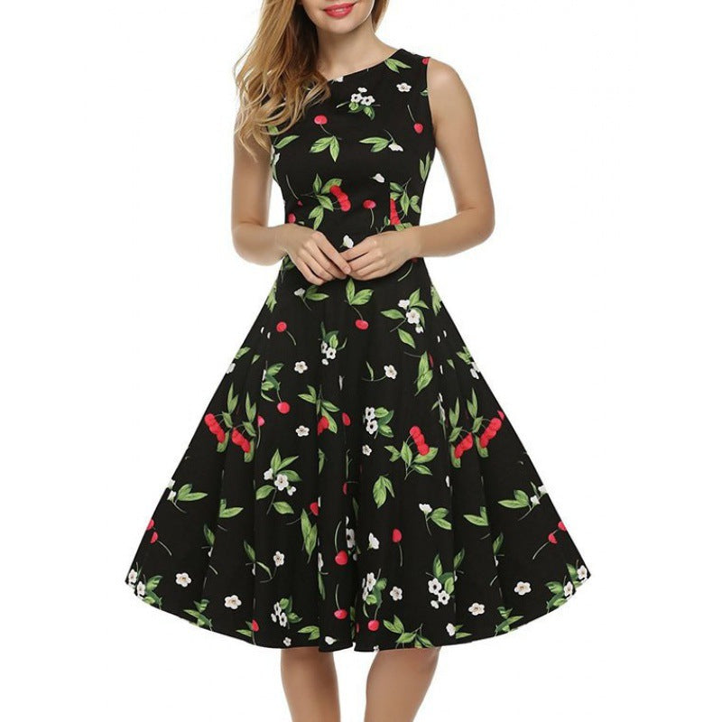 Damen A-Linien Kleid mit Floralmuster Eveloria