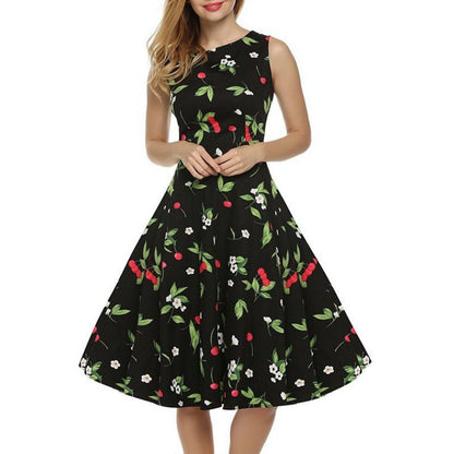 Damen A-Linien Kleid mit Floralmuster Eveloria