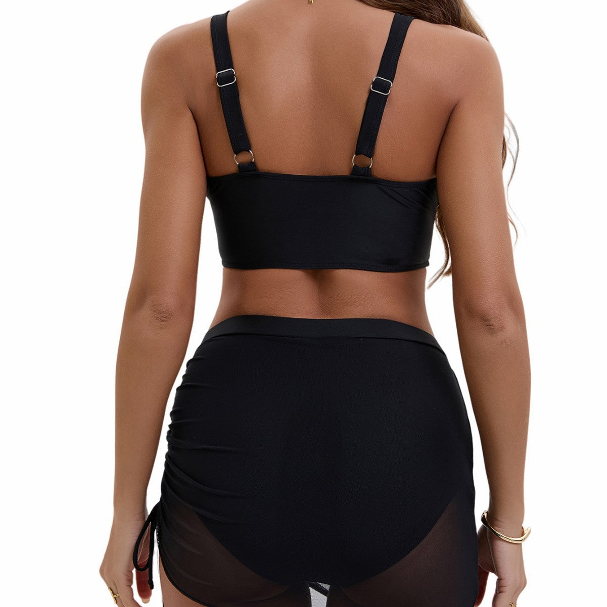 Damen Sport-Bikini-Set Verstellbarer Rock