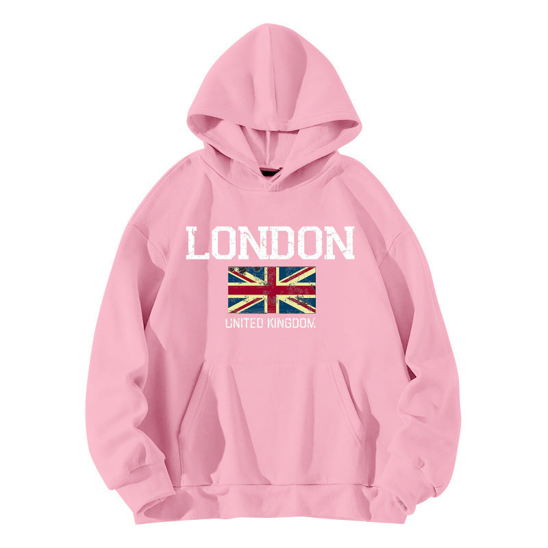 Damen Kapuzenpullover Urban Style Kängurutasche Gemütlich Grau