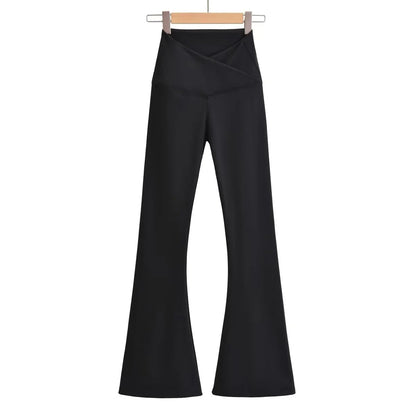 Damen Flared Leggings Hochtaillig Elegantes Design