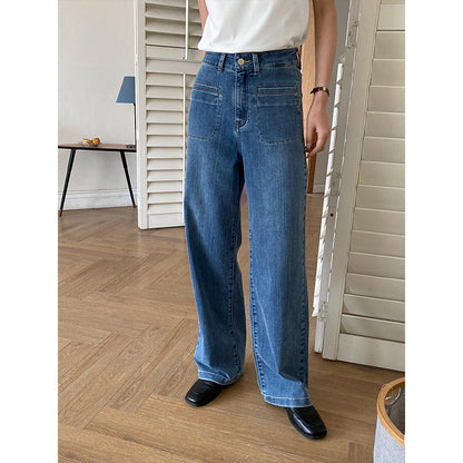 Damen High-Waist Jeans Weite Passform Eveloria - Eveloria