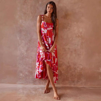 Damen Maxikleid Floralmuster Eveloria