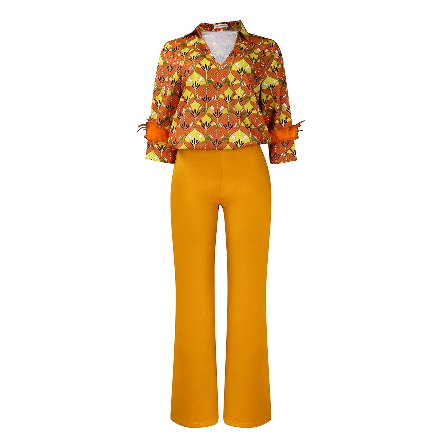 Damen Ensemble Floralmuster Elegant