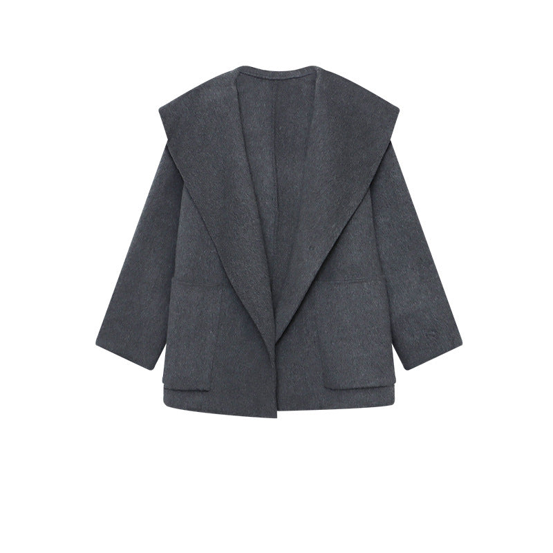 Damen Oversized-Mantel mit Revers und Taschen Eveloria
