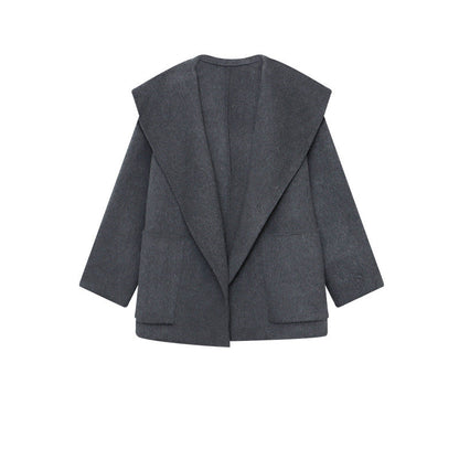 Damen Oversized-Mantel mit Revers und Taschen Eveloria