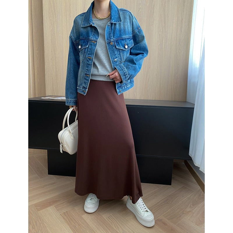 Damen Oversized Jeansjacke Lässig Modern Eveloria
