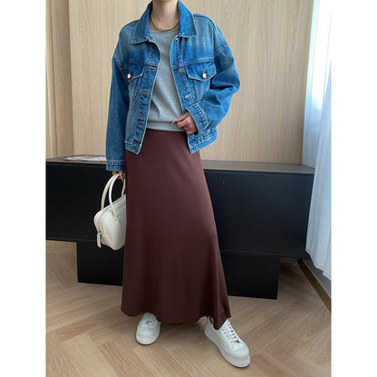 Damen Oversized Jeansjacke Lässig Modern Eveloria