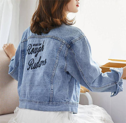 Damen Denimjacke mit Stickerei Eveloria