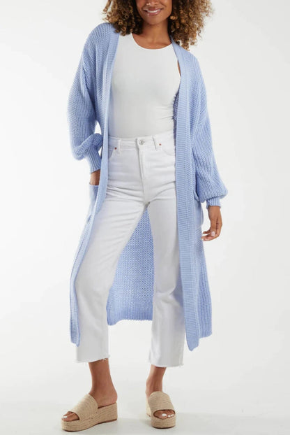 Damen Oversized Strickmantel Lässig