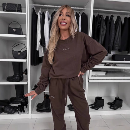 Damen Loungewear-Set Sweatshirt Jogginghosen Komfort