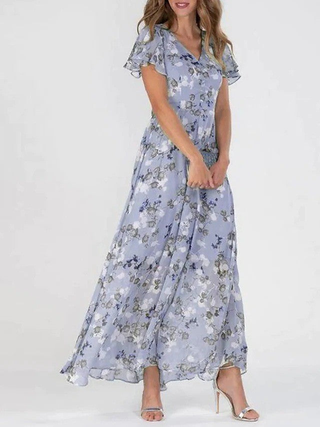 Damen Maxikleid Elegant Figurbetont