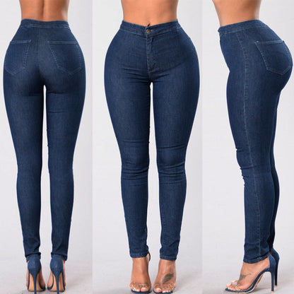 Damen Skinny Jeans Hochgeschnittene Eveloria