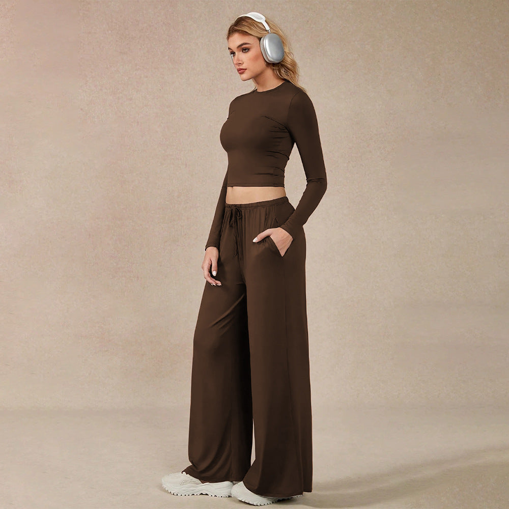 Damen Jogginganzug Weites Design Elastischer Bund Eveloria