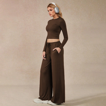 Damen Jogginganzug Weites Design Elastischer Bund Eveloria
