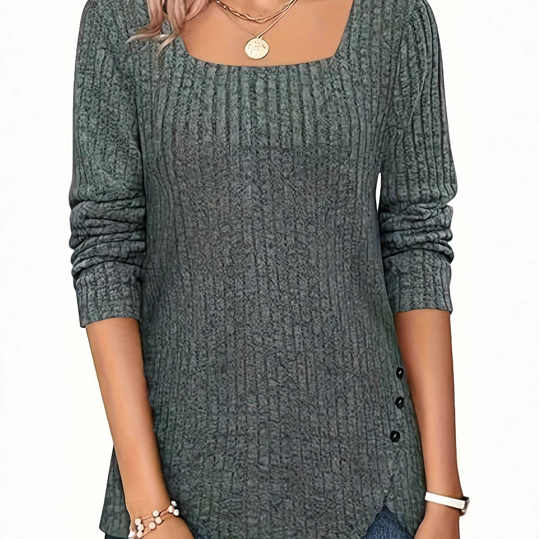 Damen Langarmshirt Eveloria Baumwolle Weiße Farbe