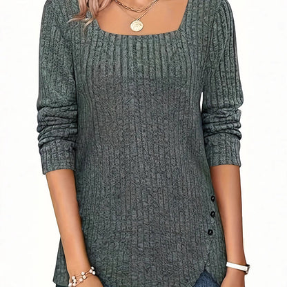 Damen Langarmshirt Eveloria Baumwolle Weiße Farbe