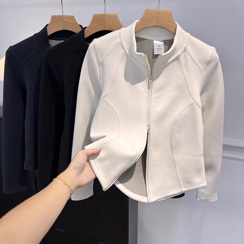 Damen Übergangsjacke Hochschließend Innentaschen Eveloria