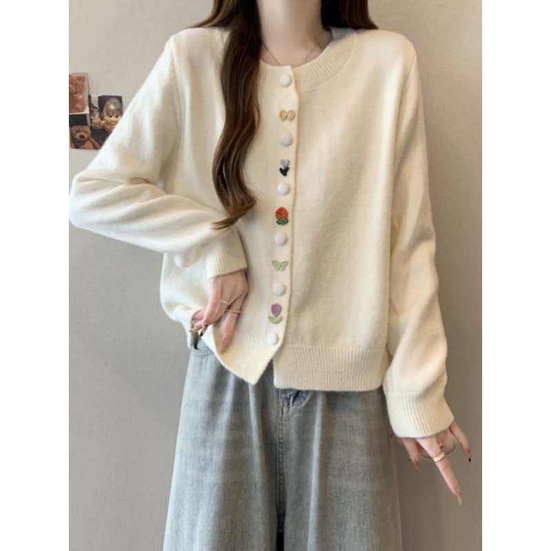 Damen Strickjacke Kuschelig Bunt Eveloria