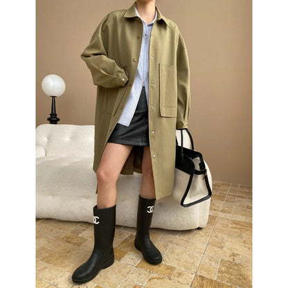 Damen Oversized-Jacke Modischer Schnitt Eveloria