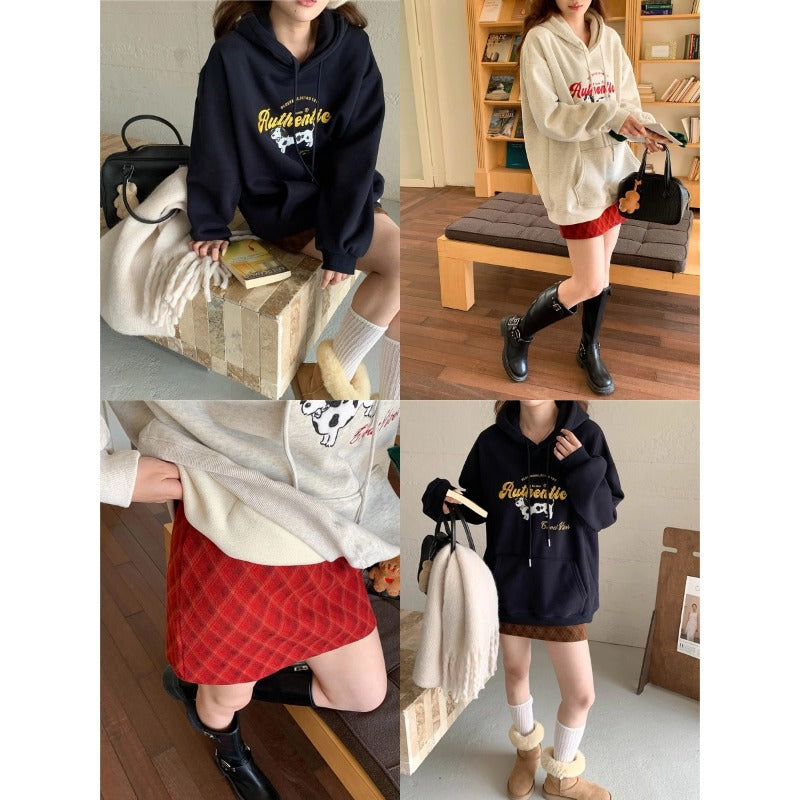 Damen Oversized Kapuzenpulli kreativer Druck Eveloria