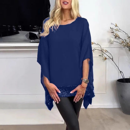 Damen Poncho-Oberteil Spitze Elegant