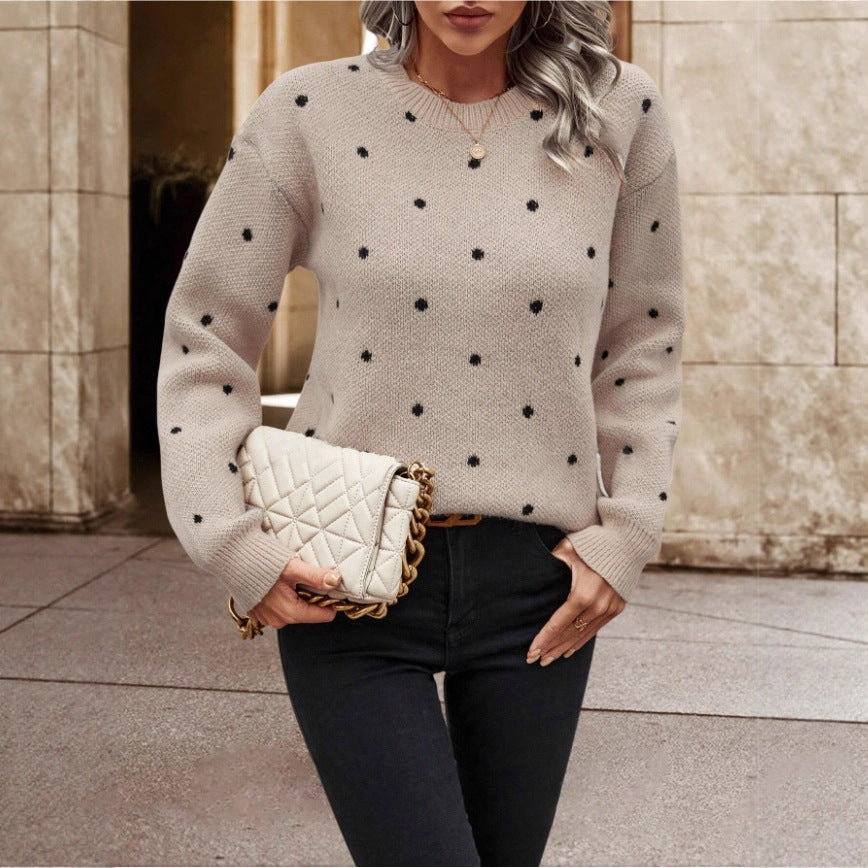 Damen Pullover Verspielt Muster Komfortschnitt Eveloria