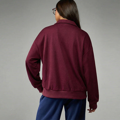 Damen Oversized Pullover Weiches Fleece