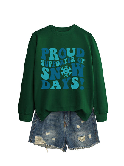 Damen Sweatshirt Kreativer Aufdruck Lässiger Schnitt Grau Eveloria