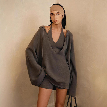 Damen Kapuzenpullover aus Strick