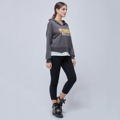 Damen Cropped Hoodie mit Grafik Eveloria