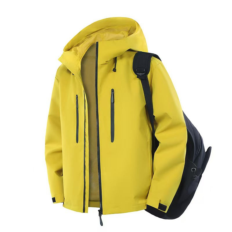 Damen Funktionsjacke Wasserdicht Reißverschlusstaschen