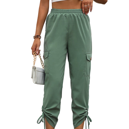 Damen Cargo-Hose Elastischer Bund Seitenschlitze Eveloria