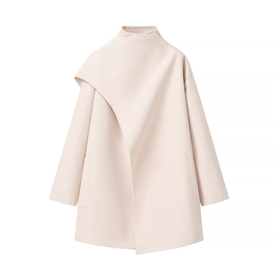 Damen Überjacke Asymmetrisch Mit Taschen Eveloria