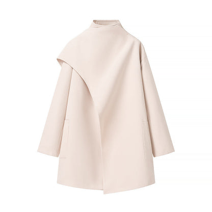 Damen Überjacke Asymmetrisch Mit Taschen Eveloria