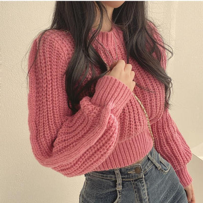 Damen Strickpullover Weich Rippenmuster Eveloria - Eveloria