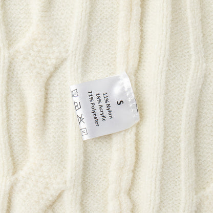 Damen Strickpullover Wellenmuster
