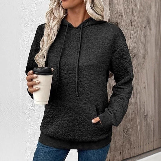 Damen Sweatshirt Blumenmuster Strukturiert Eveloria - Eveloria