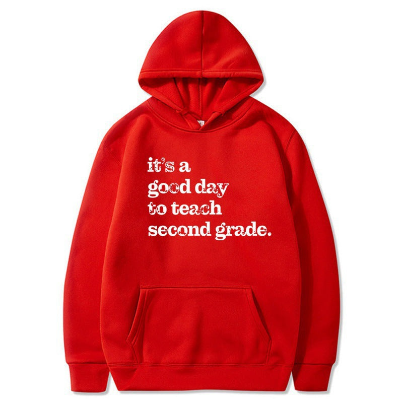Damen Kapuzensweater Bequem Lehrerspruch Grau