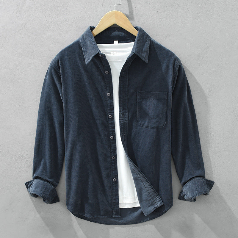 Herren Langarmhemd Cord