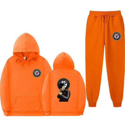 Damen Kapuzenpullover-Set mit Jogginghose, einzigartigem Druck,