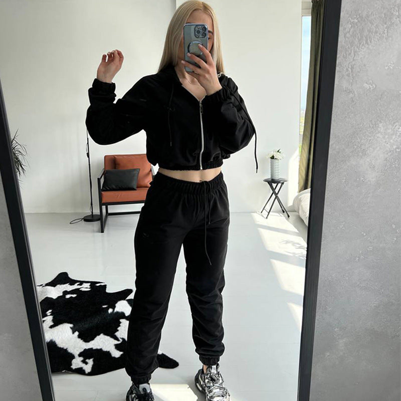 Damen Fleece-Set Jogginghose Pullover Elastisch Eveloria