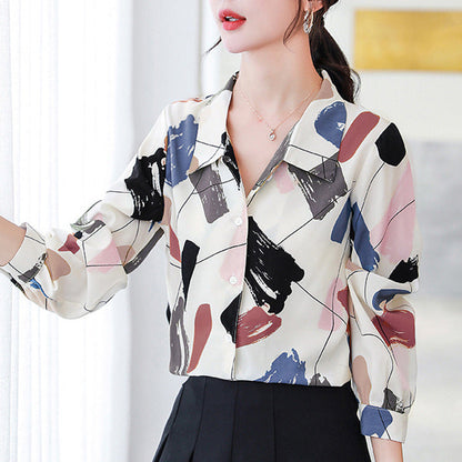 Damenbluse Geometrisches Muster Eveloria